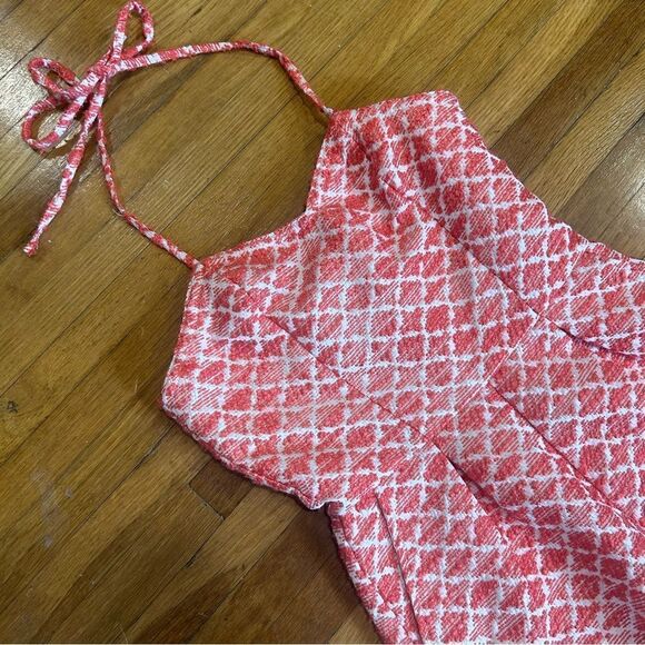 Jack by BB Dakota JACK jacquard coral halter romper - Picture 7 of 13